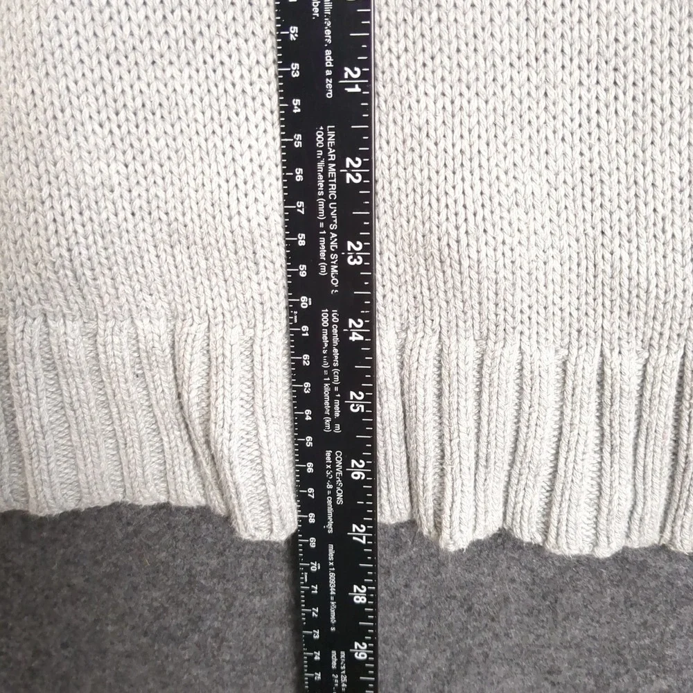 J Crew Always Heather‎ Gray Mock Neck Knit Pullover Sweater Womens Medium M